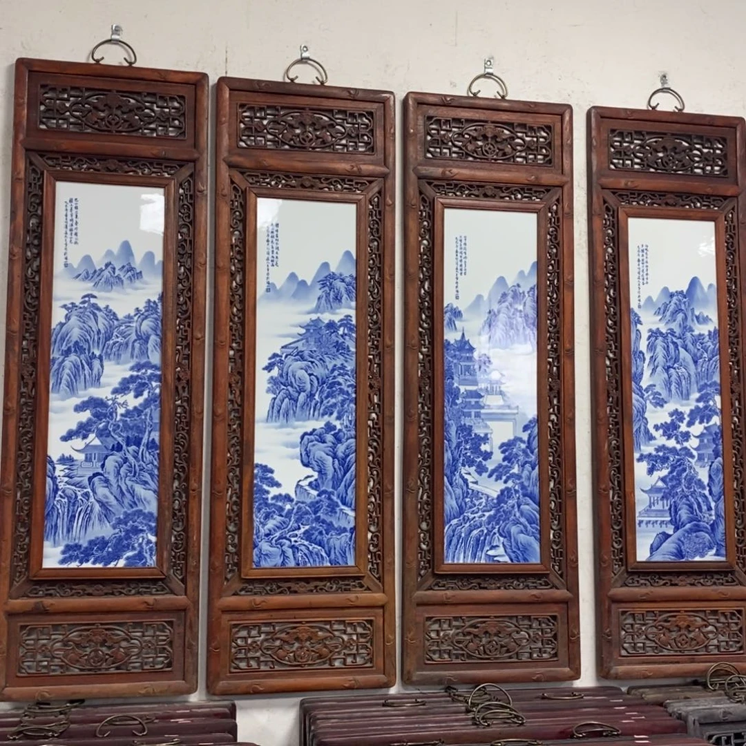 瓷片1.2*36*4景德镇瓷板画柴窑烧制