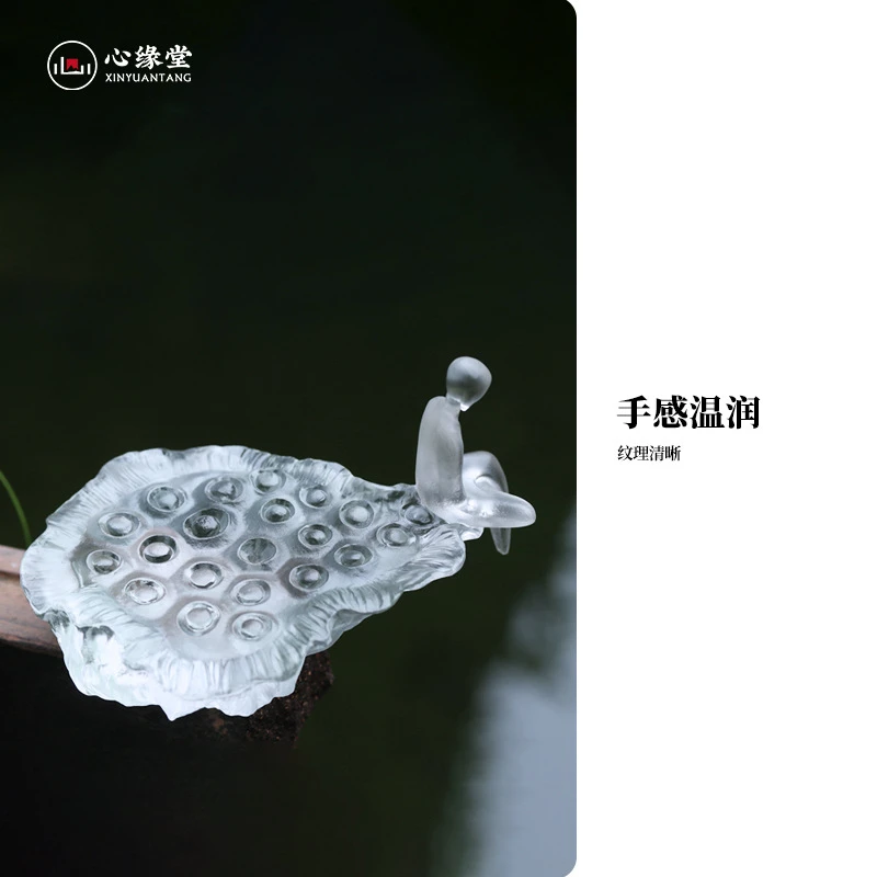 东方器韵-心缘堂【琉璃静思莲蓬香插】檀香线香静思禅意桌面摆件