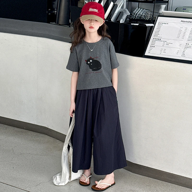 女童夏装裙裤套装6-12岁潮款高级感中大童洋气儿童薄款时尚两件套