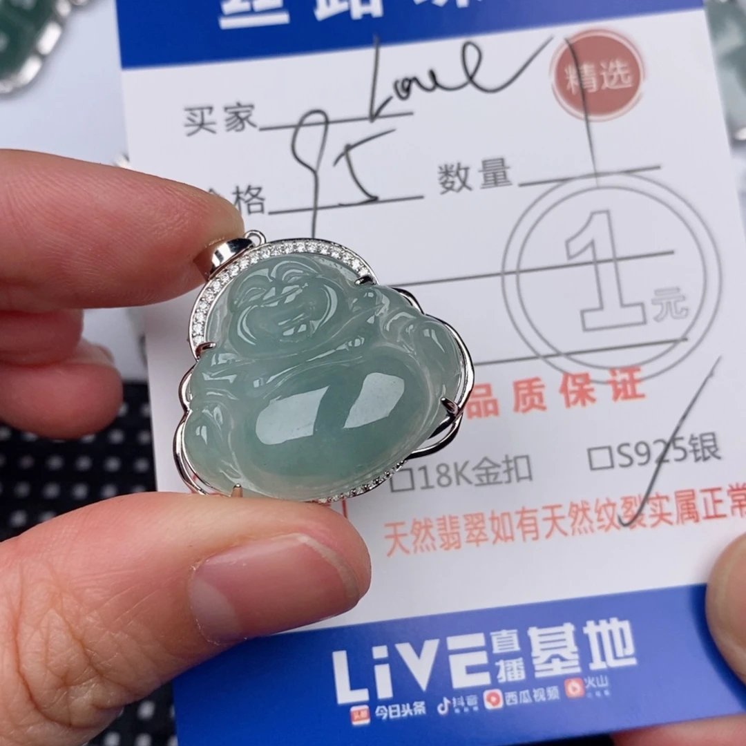 ℒ***࿐翡翠银S925镶嵌颈饰
