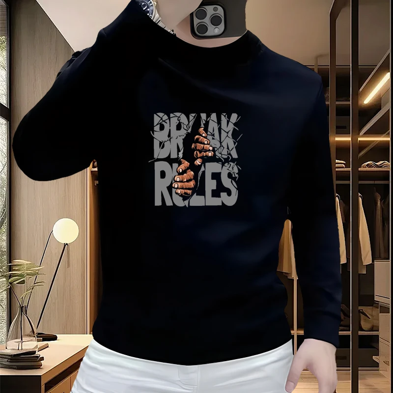 2025新款秋冬季男士长袖加绒圆领卫衣宽松休闲套头衫保暖上衣服男