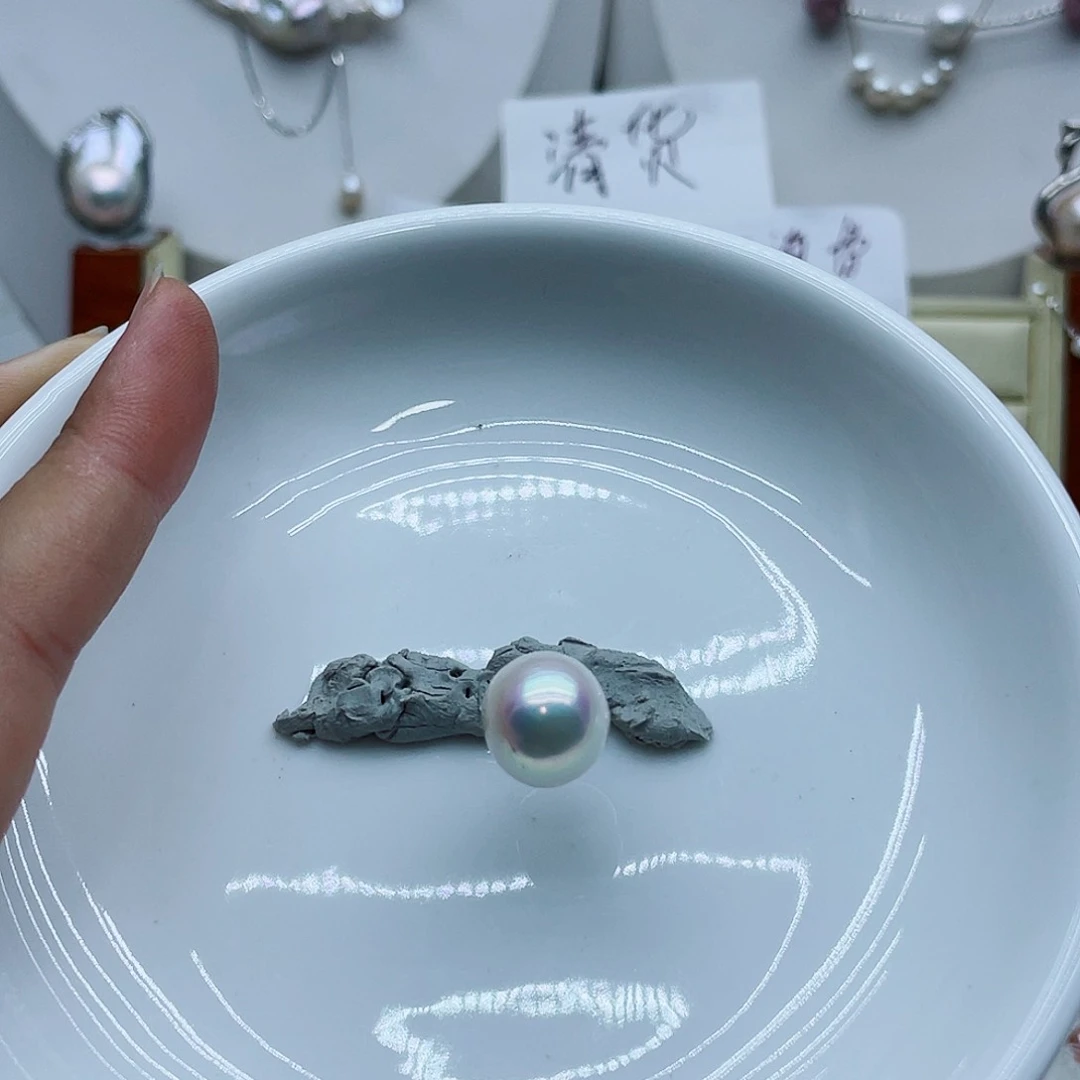 银S925镶嵌耳饰淡水珍珠汉****）