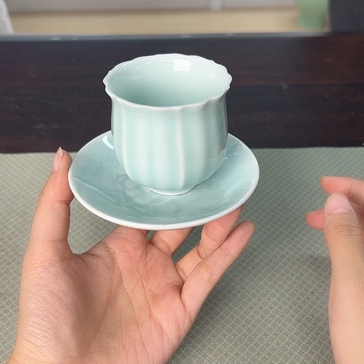 龙泉云间青瓷小米茶器