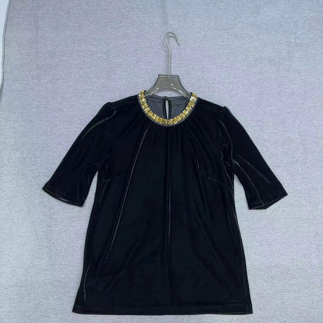 780秋款百搭丝绒衫