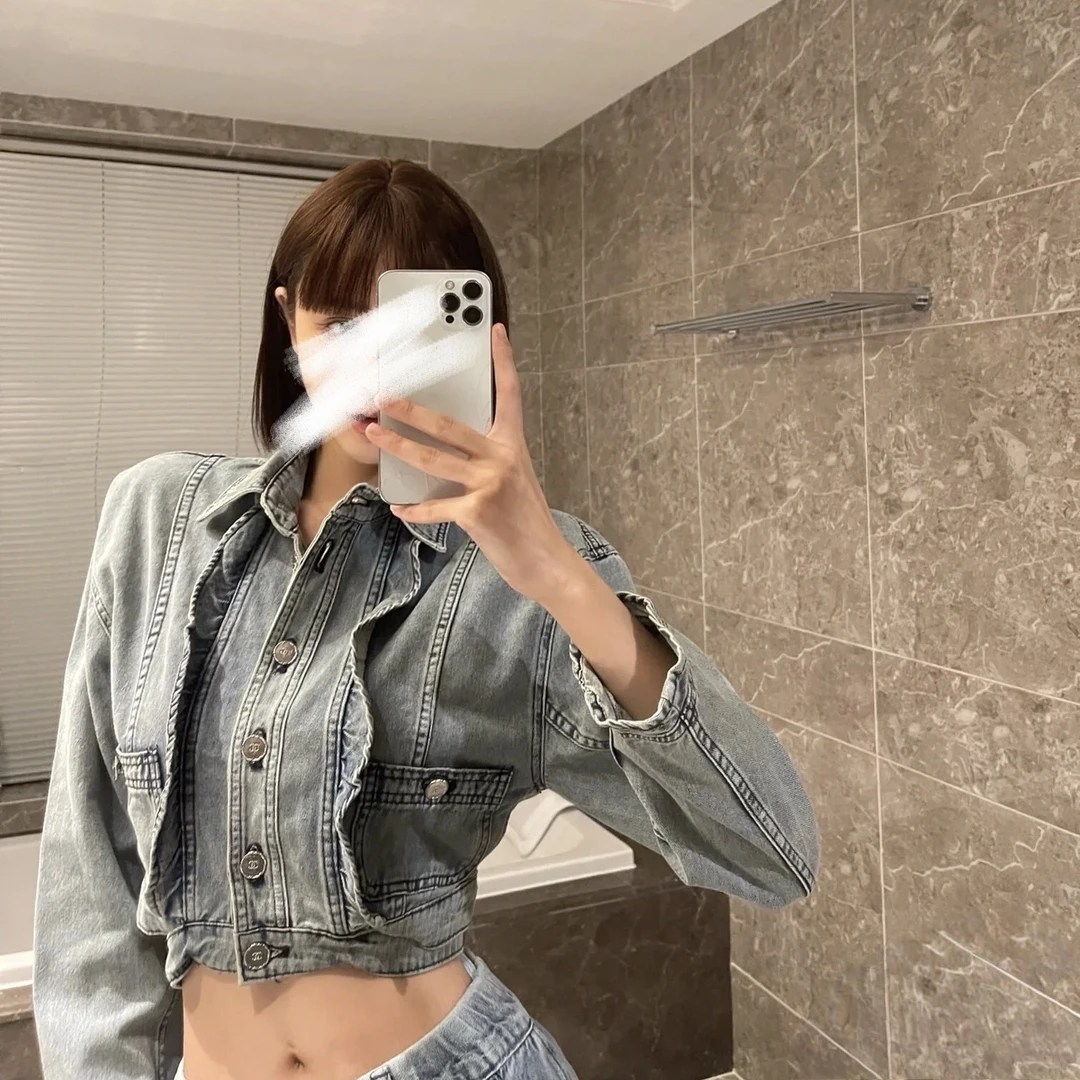 99新 Chanel/香奈儿 蓝色牛仔外套 38 12153968