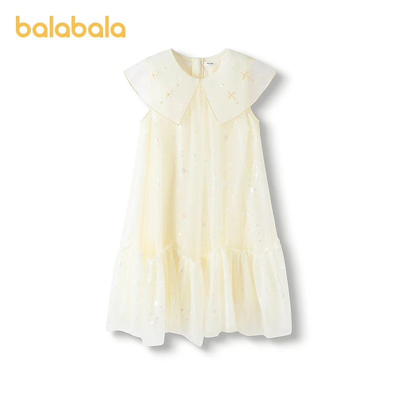 巴拉巴拉女童裙子儿童连衣裙2025新款夏装中幼童甜美网纱裙子洋气