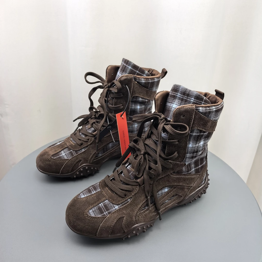 SGIRL TWTW高帮多功能舒适拳击靴女2025新款时尚百搭轻便马丁靴潮