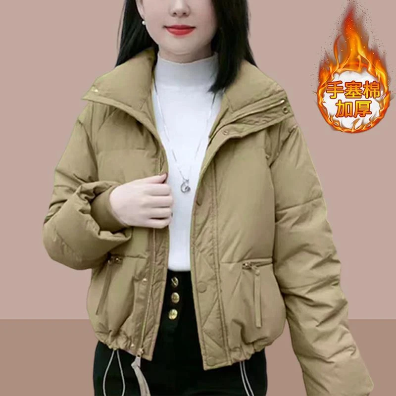 2025冬季新款女士休闲减龄保暖棉服小个子气质短款加厚棉衣潮