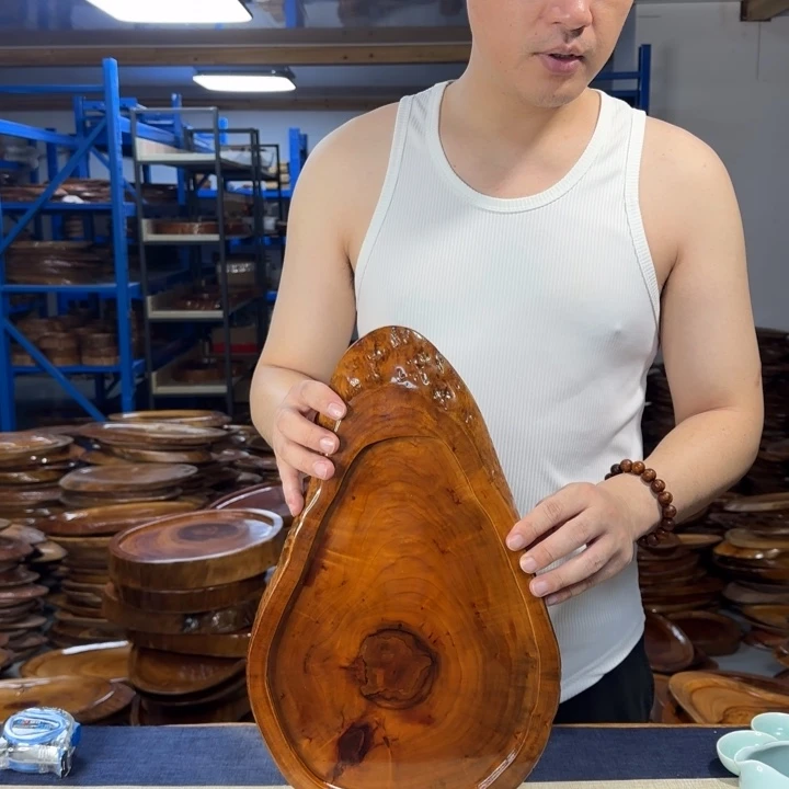 香樟木茶盘实木41*26