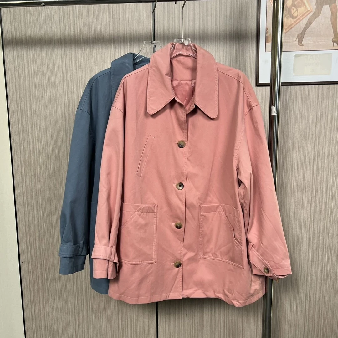 5520撤柜xxq春秋时尚百搭上衣风衣洋气气质休闲女款中长款外套