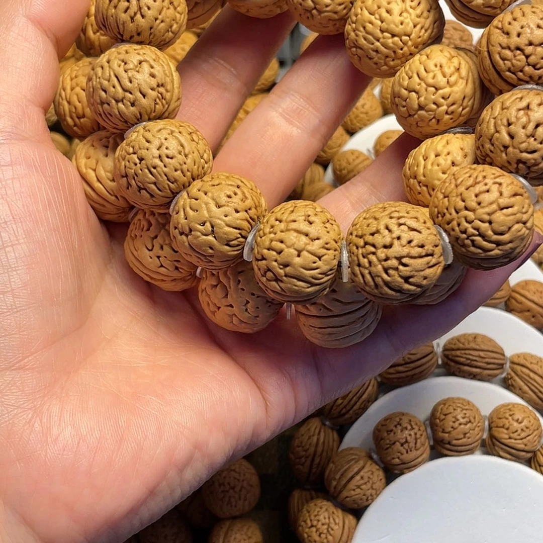 桃木梁**i桃核手串22+苹果圆