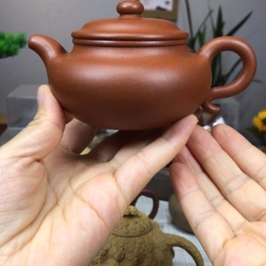 茶壶紫砂老红泥仿古180cc