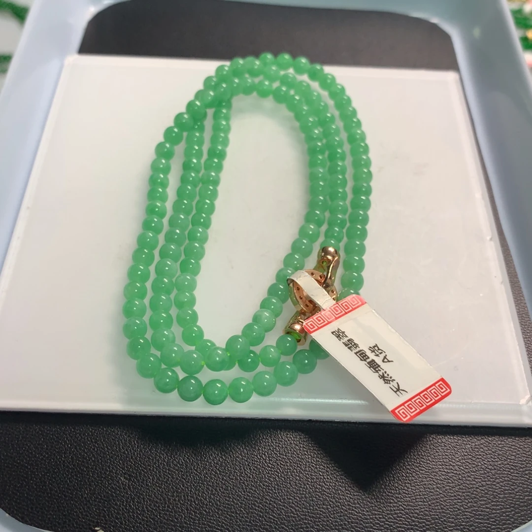 翡翠未镶嵌颈饰项链