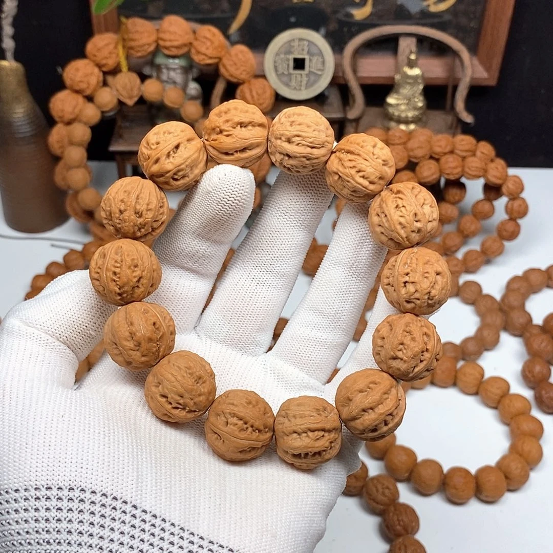 手串文玩核桃少****.京八棱白茬