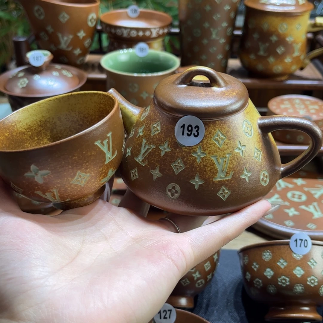 D***丽草木灰老花壶 手工杯