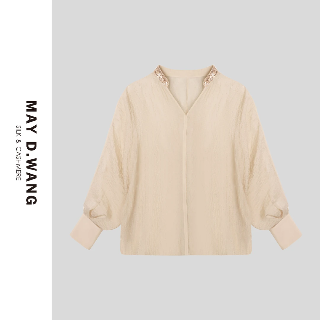 王之造2025夏季老钱风高级感休闲轻薄肌理桑蚕丝外套上衣 F2F1036