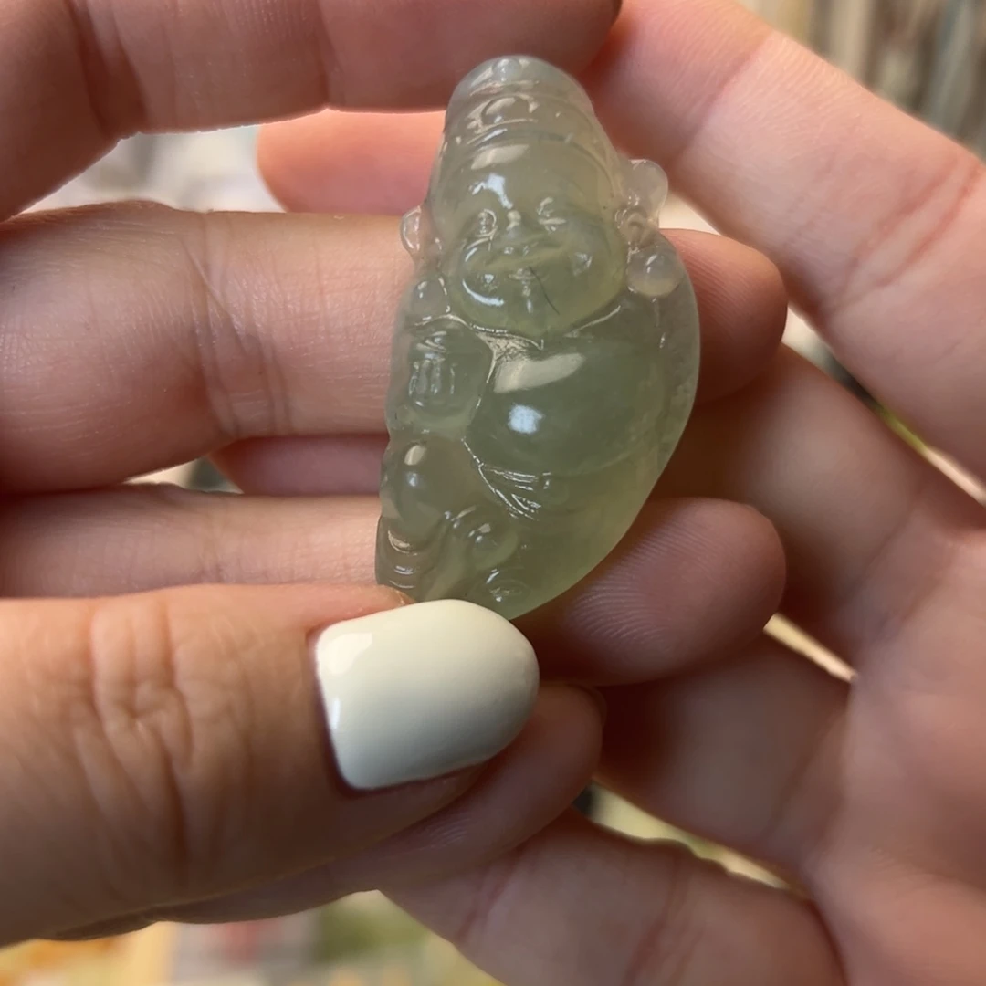 蛇纹石玉颈饰合金