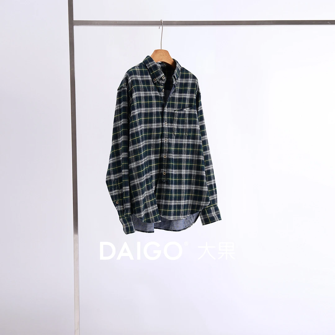 大果store 纯元~舒适早秋~经典复古二重织格纹908衬衫