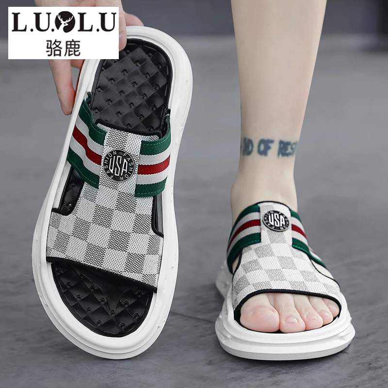 越南沙滩凉鞋男2025新款夏季外穿防滑耐磨软底涉水休闲沙滩凉拖鞋