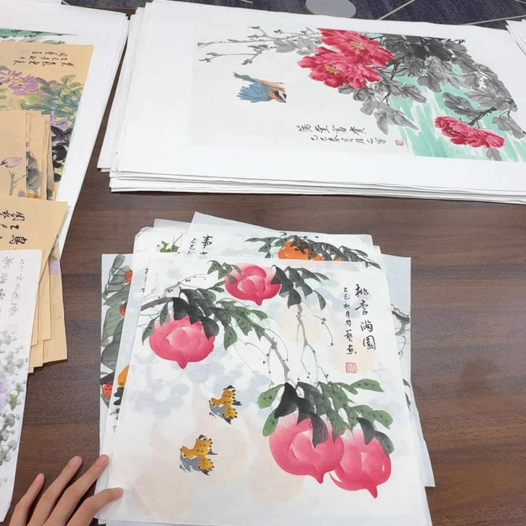 国画国画作品山水花鸟