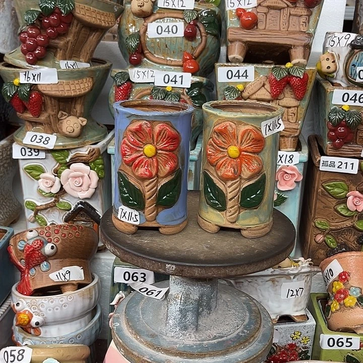 紫砂花盆粗陶材质多肉花盆