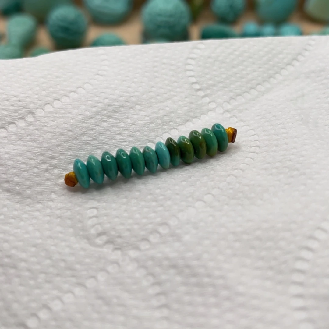 绿松石未镶嵌绿松石飞碟隔片