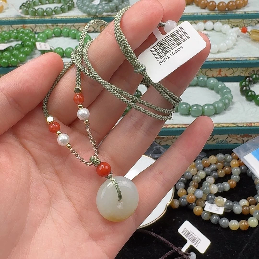 和田玉手串未镶嵌竹*木