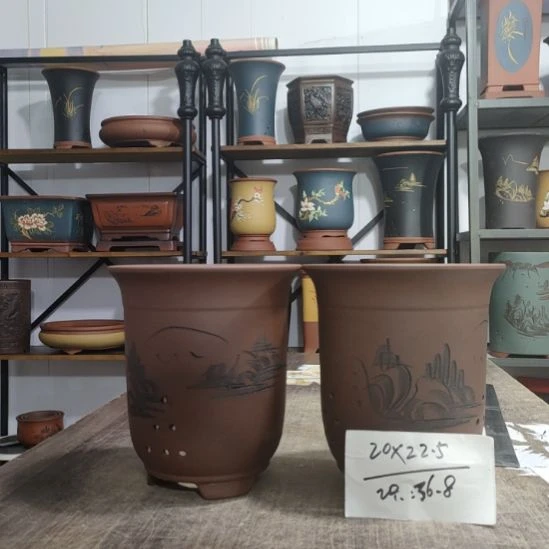 紫砂花盆库存尾货清仓