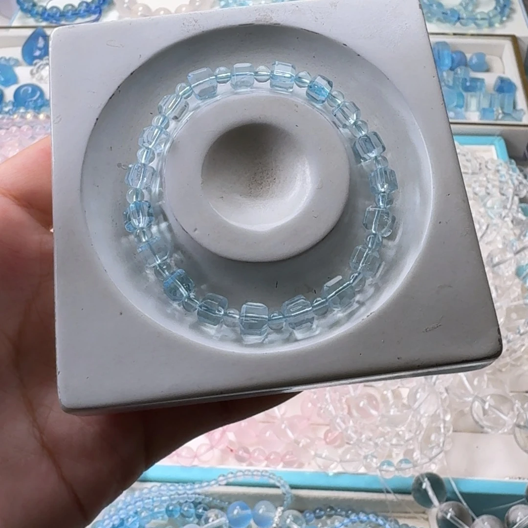 未镶嵌手链托帕石小方糖托帕福利价