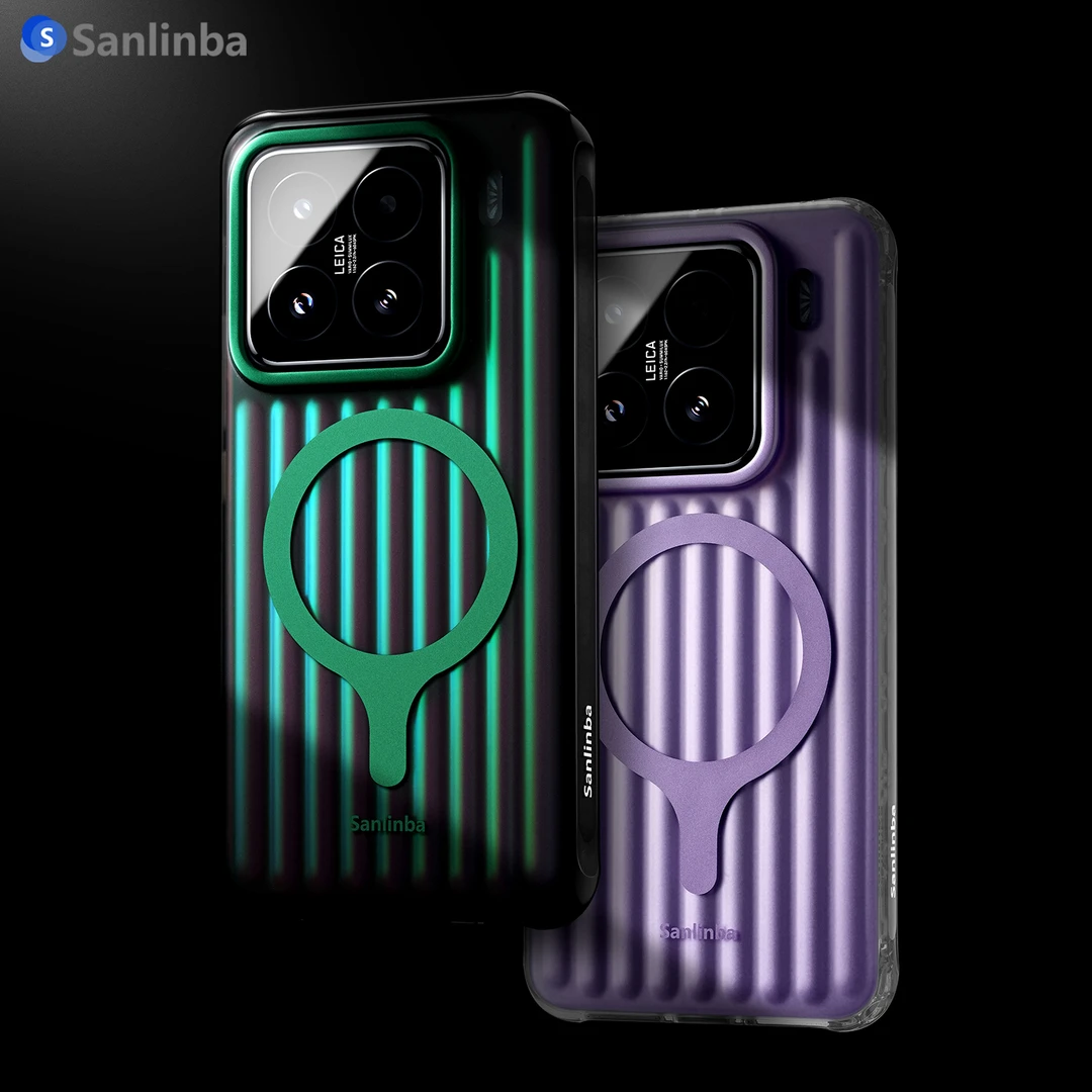 Sanlinba时尚行李箱磁吸手机壳适用小米15Ultra/15SPro高级感防摔
