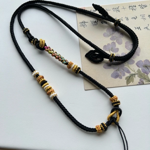 纯手工编织吊坠绳毛衣高货绳子绳子链挂绳挂脖女挂绳高货绳高档