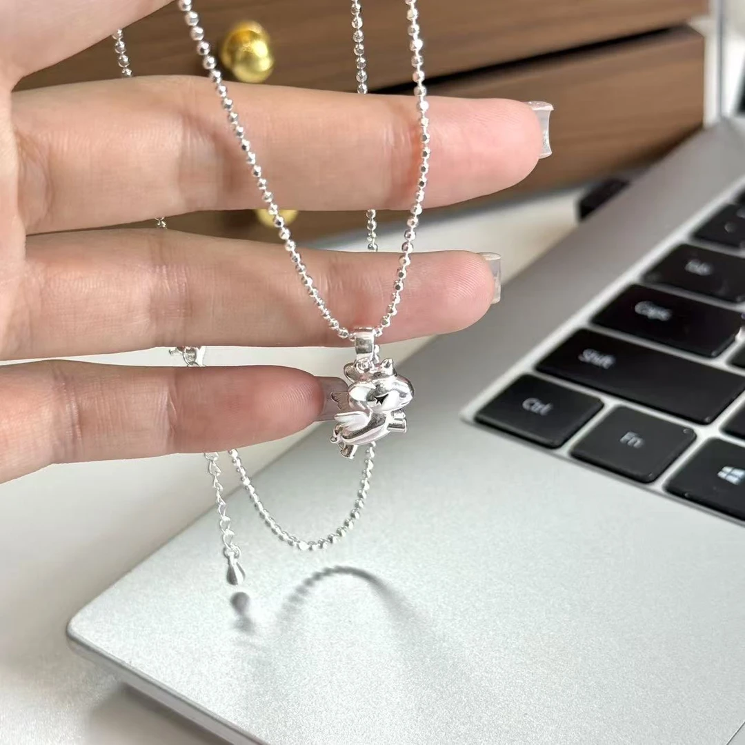 链子925银 【梦幻飞马】小众轻奢纯银项链甜美简约气质日韩系时尚