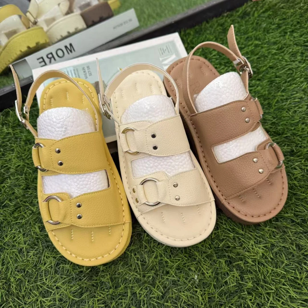 2025新款夏季悠闲假日厚底勃肯凉鞋女款外穿罗马鞋5115