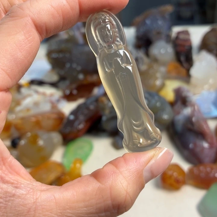 玛瑙/玉髓未镶嵌吊坠(不含链)