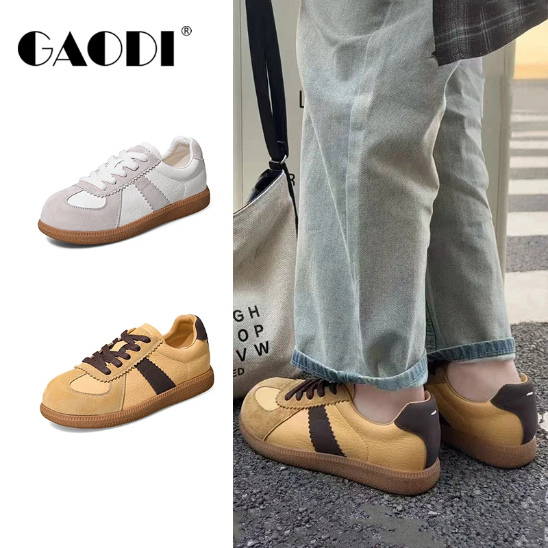 GAODI/高蒂新款猪剖层德训鞋时尚休闲鞋经典平底潮鞋53329-202