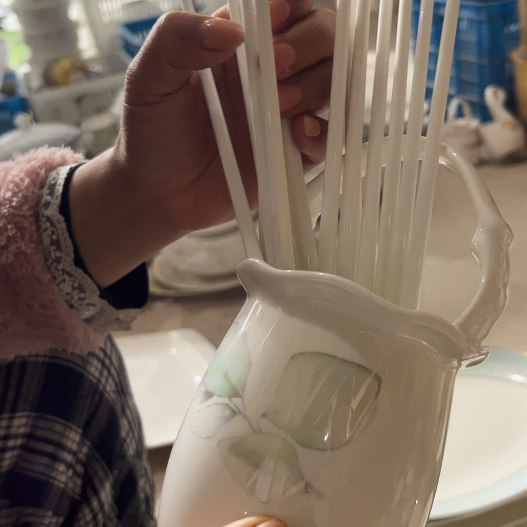 瓷片筷子八双花蓝微瑕