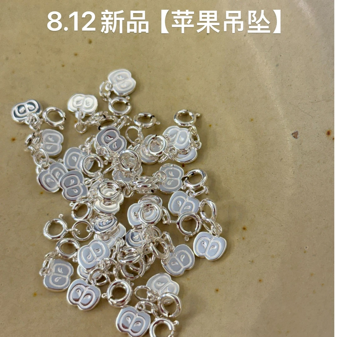 链子925银 D515  简韩 苹果 吊坠