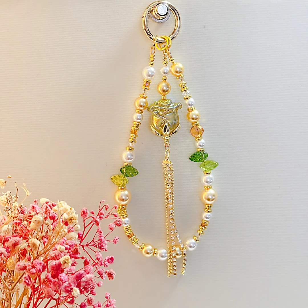 178玫瑰花手机链