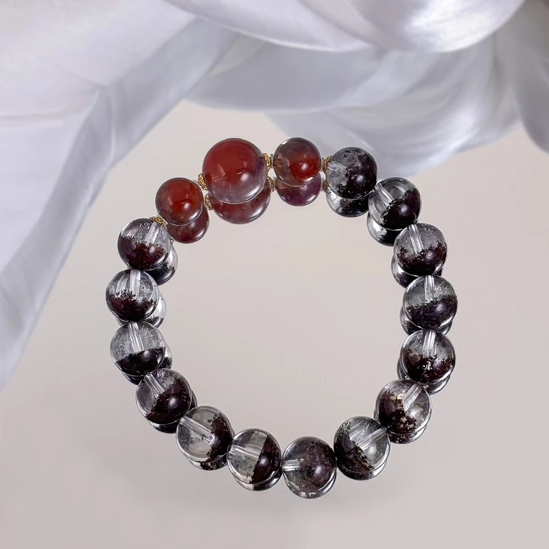 【晟伊】阳库红幽灵配比手串+名+日期+地址（JH）