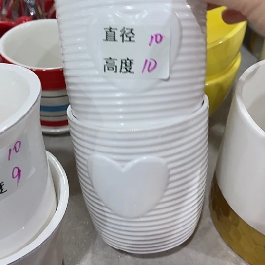 多肉绿植陶瓷花盆9.9包邮，有孔