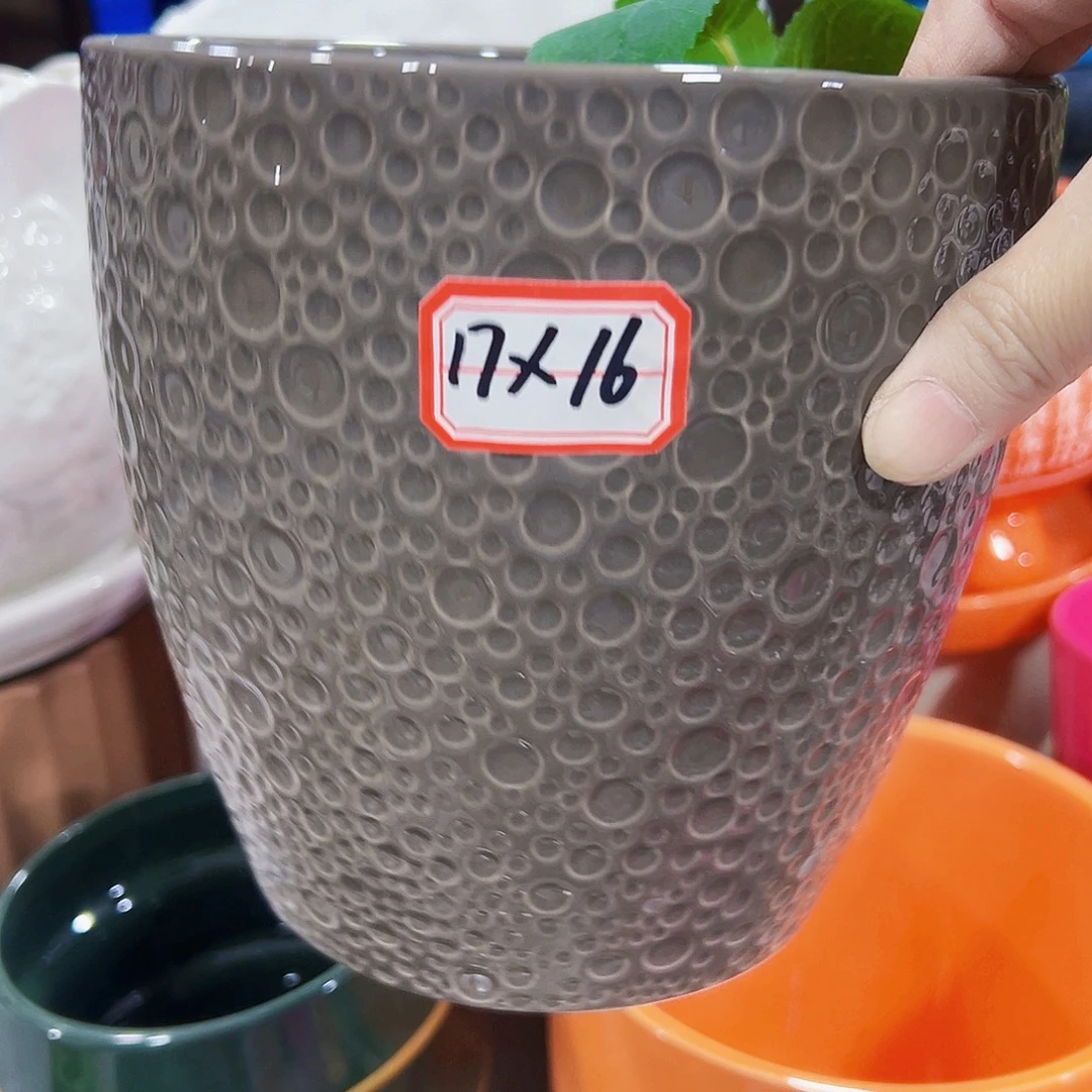 有孔外贸尾单陶瓷花盆凑单10米包邮