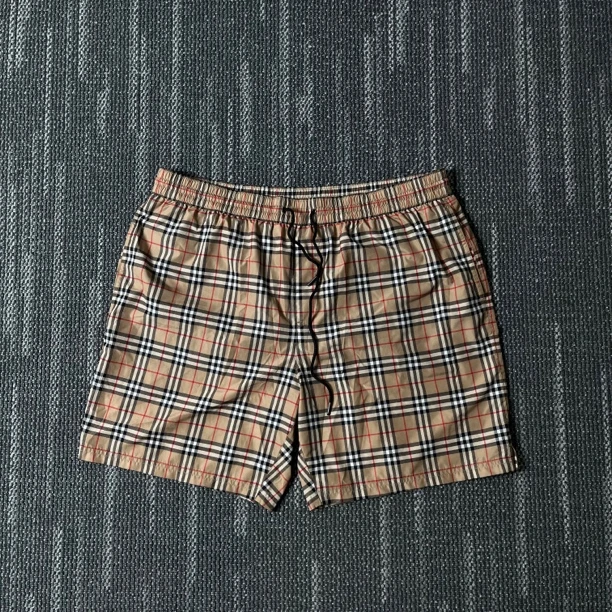 99新 BURBERRY/博柏利 经典格纹休闲短裤/XL码/5808