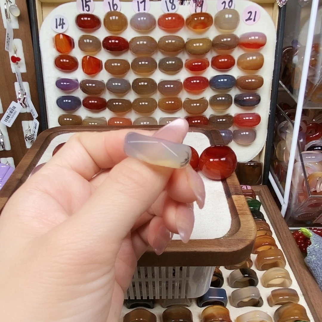 京****玛瑙/玉髓合金戒指