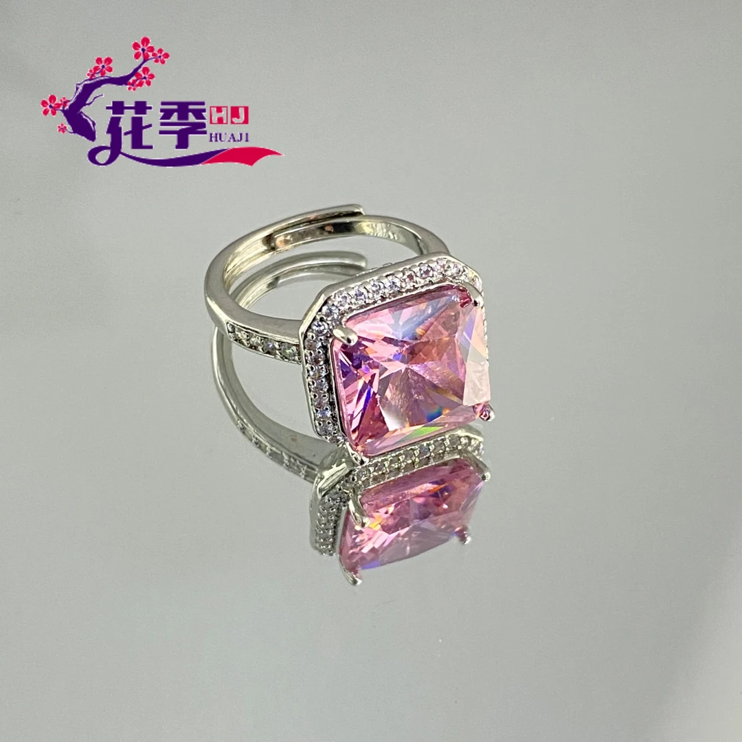 【花季】 原创高级艳彩粉干枯玫瑰戒指ML175