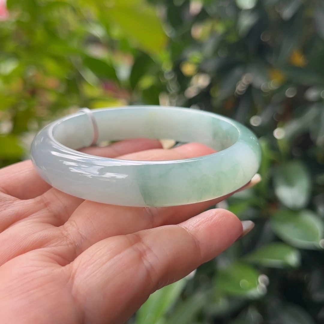 翡翠未镶嵌手镯57正圈