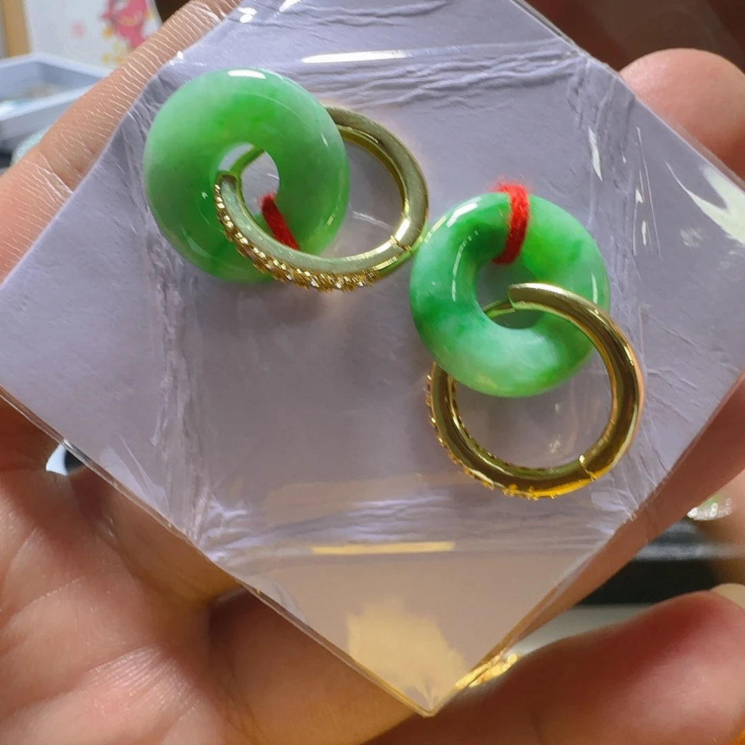 翡翠未镶嵌耳饰翡翠199