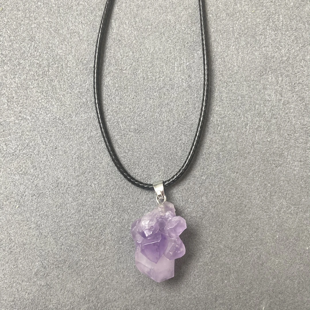 经典国风天然紫水晶随型吊坠1163
