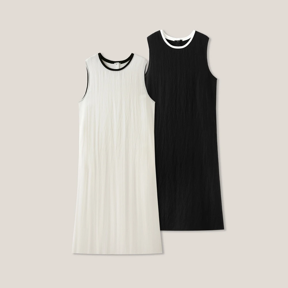 时尚气质休闲百搭亚麻轻奢连衣裙SS26160