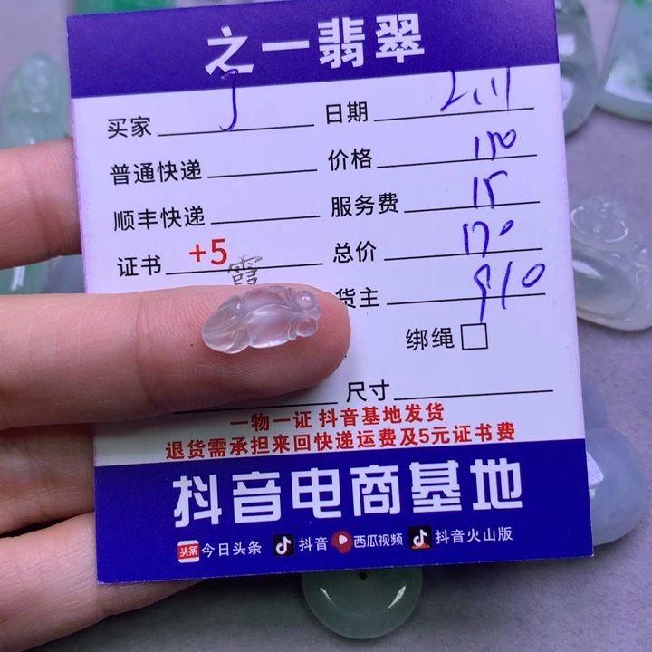 翡翠颈饰未镶嵌丁*伍