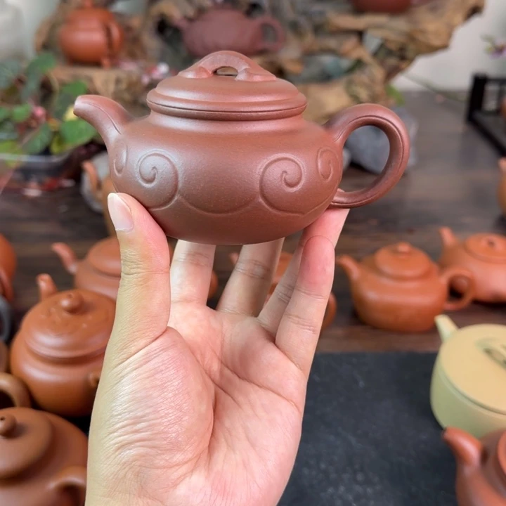 紫砂茶壶➡️****紫砂壶 底槽清 如意仿古